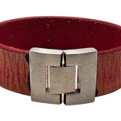 Plain Flat Leather Bracelet - Style 317