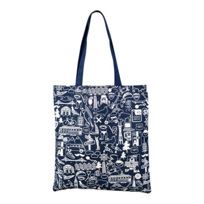 Deep Blue Travel Tote Bag