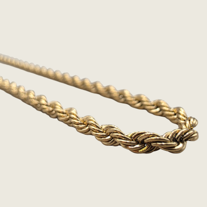 Rope Chain Necklace - Gold - 3mm - Item 906