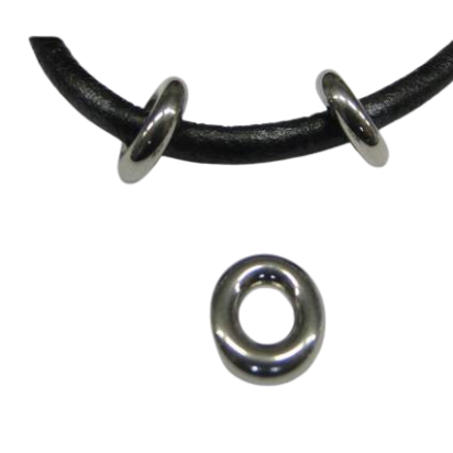 Stainless steel part for round leather: SSP349 5.5mm (Steel)