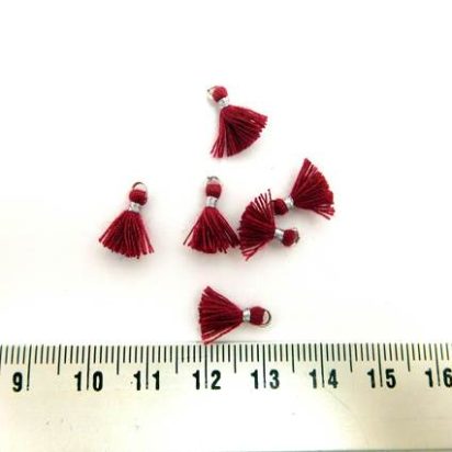Cotton Tassels - 1mm - Wine red 