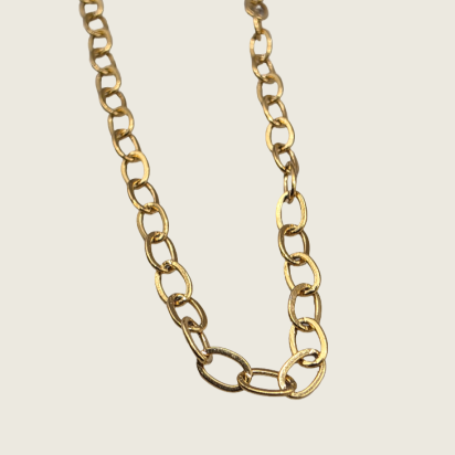 Triangle Wire Dendritic Pearl Necklace - Gold - 2mm - Item 980