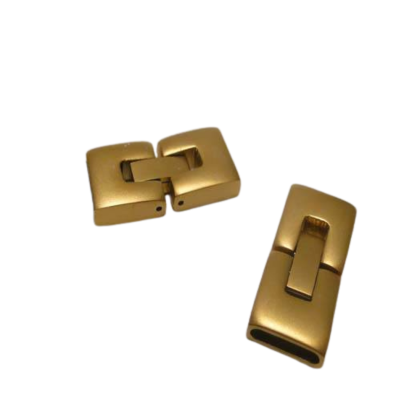 Stainless Steel Snap Lock Clasp: MGST14 10x2,5mm (Matt Gold)