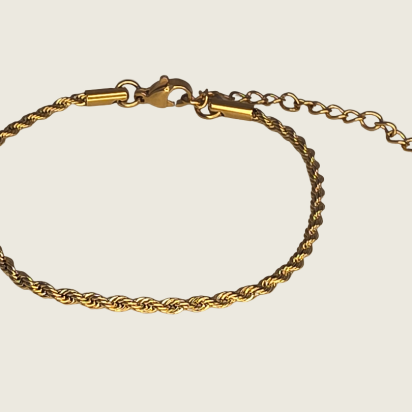 Rope Chain Bracelet - 2mm – Gold - Item 906