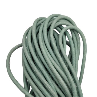 Real Round Nappa Leather Cord - Lagoon 5mm