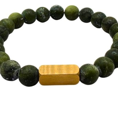Serpentine Gemstone Bracelet: Style-528 (8mm)