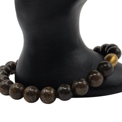 Matte Bronzite Gemstone Bracelet: Style-515 (8mm)