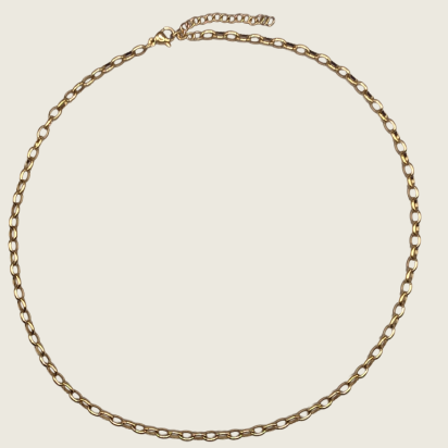 Triangle Wire Dendritic Pearl Necklace - Gold - 4mm - Item 980