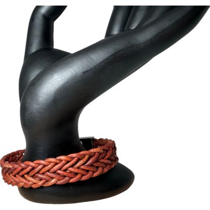 Tuscon Braided Leather Cord - 14x3.5MM - Dark Natural