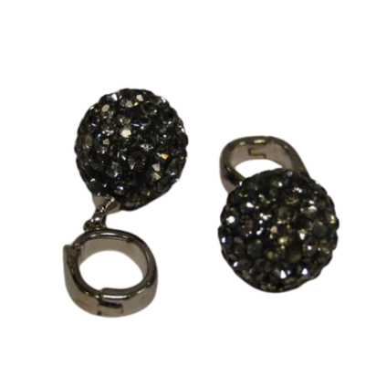 Shamballa bead - 12mm - Black Diamond