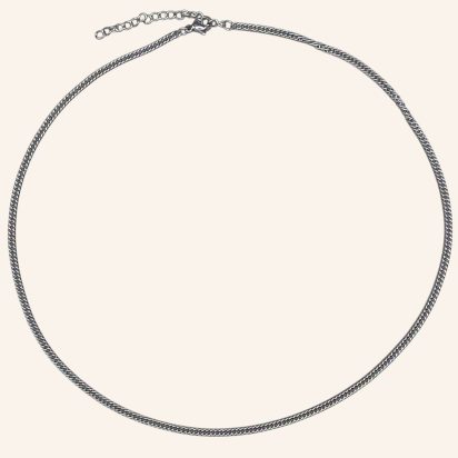 Panzer Chain Necklace - Silver - 3mm - Item 1001