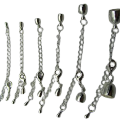 brass connector cap FI7009 - Silver - 3mm