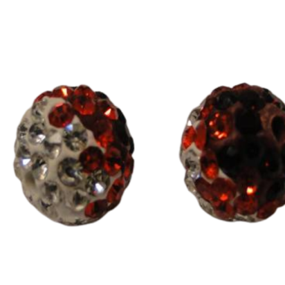 Shamballa bead - 10mm - Tri Smoked Topaz