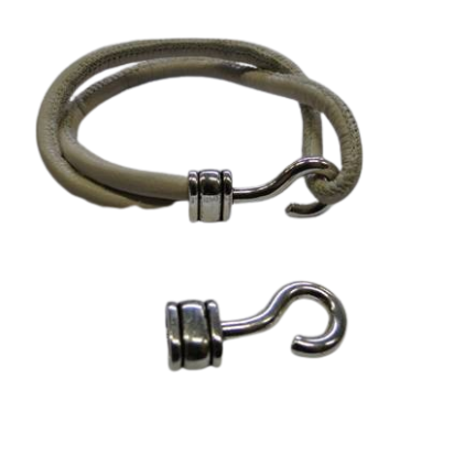 Zamak Hook Clasp: MGL 306 8mm (Antique Silver)