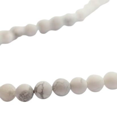 Natural Stones-8mm-Natural White Turquoise Frosted