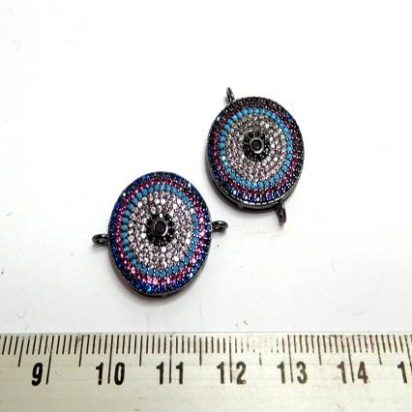 Shamballa bead - 18mm - blue