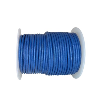 Round Leather cords  2,5mm - Blue