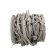 Leather cords - Barbed wire - Metallic Silver