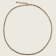 Semicircle Wire Dendritic Pearl Necklace - Gold - 3mm - Item 995