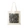 Zebra Printed Cotton Tote Bag