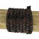 v cross braided leather cord-15mm- VINTAGE BROWN