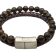 Combination Gemstone and Leather Bracelet - Style 172