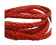 Fine Braided Nappa Leather Cords-8mm-RED