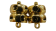 brass Magnetic clasp Diamond Cut MG4-10mm-Gold