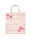 Cotton Tote Bag - pink stripe