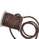 Dublin Bolo Braided Round Twist Leather Cords - 6mm -  Vintage Dark Brown