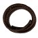 Rome Round Hollow Braided Style - 6mm - Brown
