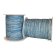 Round Leather Cord - 2mm - Vintage Sky Blue with White Base