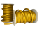 Round Leather Cord - 6mm - Metallic Gold