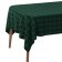 Deep Green Grid Patterned Waxed Tablecloth
