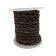 Dublin Bolo Braided Round Twist Leather Cords - 6mm -  Vintage Dark Brown