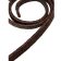 Walnut Braided Leather Cord - 12x6mm - Coffee Brown