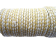 Oslo Round Braided Leather Cord - 5mm - SE/B/28-Yellow-White