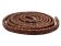 OVAL BRAIDED LEATHER CORDS KHAJUR STYLE 6MM - BROWN