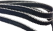 Real Nappa Flat Leather with steel balls chains-10mm-Ink