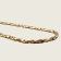 Square Twisted Boston Chain Necklace - Gold - 1mm - Item 903