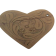 Heart 8cm - style 2 - Natural Leather Embossed