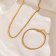 Gold Plated Stainless Steel Necklace - 542