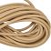 Real Round Nappa Leather Cord - Dark Cream 5mm