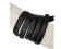 Walnut Braided Leather Cord - 12x6mm - Black