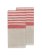 Red Striped Pattern on White Background Towel