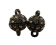 brass Magnetic clasp 8mm -MG2-Black
