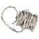 Leather cords - Barbed wire - Metallic Silver