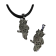 Stainless steel pendant: SSP-484 35x18mm (Steel) Owl