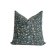 Dark Blue Cotton Cushion with Flowers