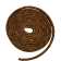 Spiral braided leather cords - 8x4mm - vintage dark tan
